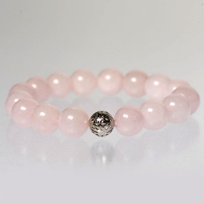 Браслет из розового кварца 
