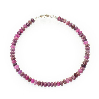 Браслет из натурального рубина