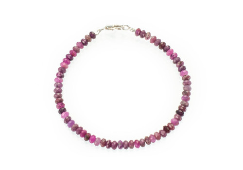 Браслет з натурального рубіну