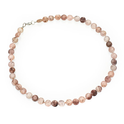 Намисто з полуничного кварцу 