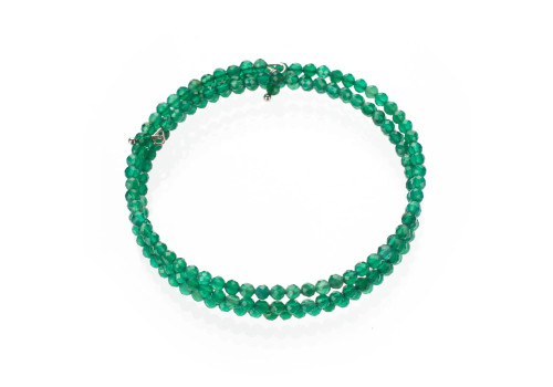 Браслет з натурального зеленого опалу