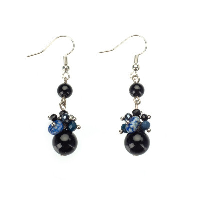 Серьги с агатом 