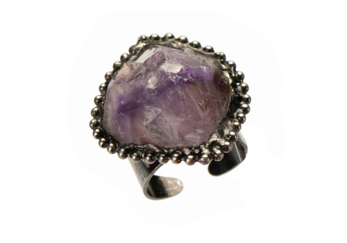 Каблучка з аметистом