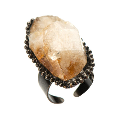 Кольцо с цитрином 