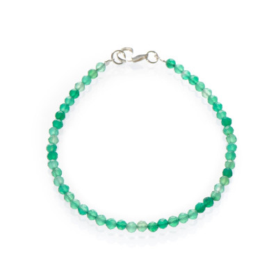 Браслет з натурального зеленого опалу