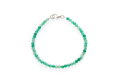 Браслет из натурального зеленого опала