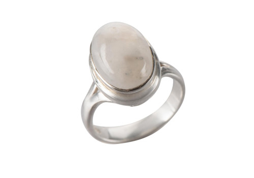 Каблучка з натурального  адуляру (місячний камінь) зі срібла