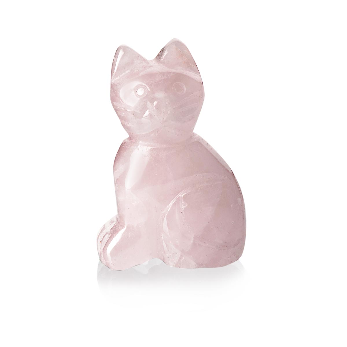 Фігурка Кіт з рожевого кварцу Фігурка Кіт з рожевого кварцу