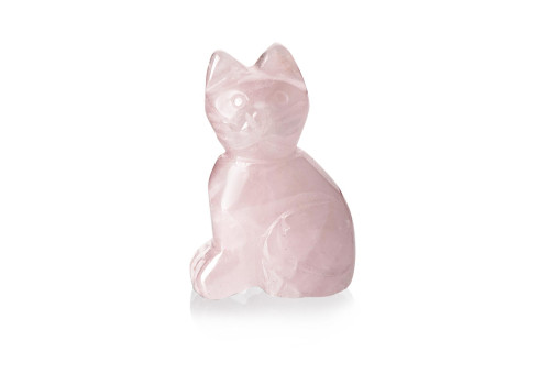 Фігурка Кіт з рожевого кварцу Фігурка Кіт з рожевого кварцу