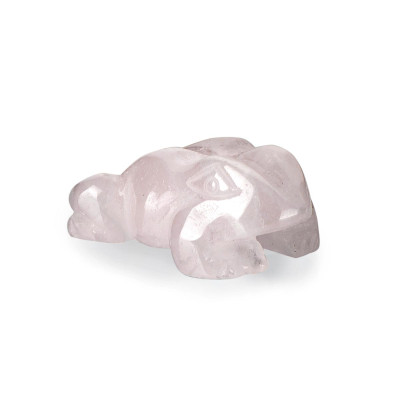 Фігурка Жаба з рожевого кварцу