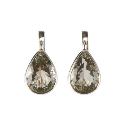 Сережки з аметистом зі срібла 