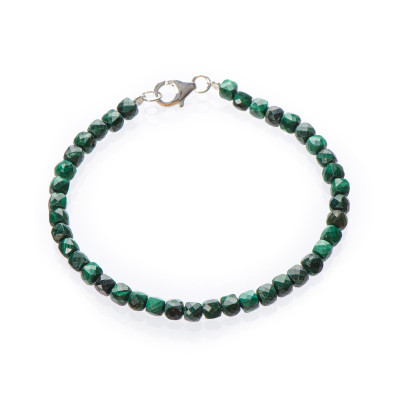 Браслет з натурального малахіту