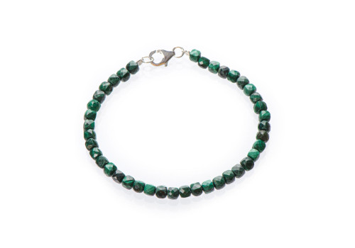 Браслет з натурального малахіту