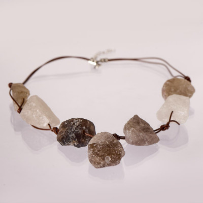 Намисто з димчатого кварцу