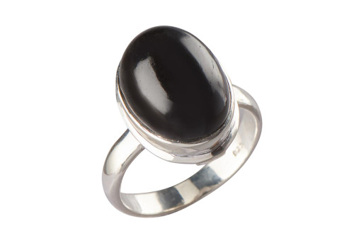 Каблучка з натуральним хромдіопсидом зі срібла