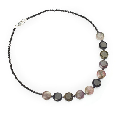 Намисто з натуральним турмаліном і шпінеллю