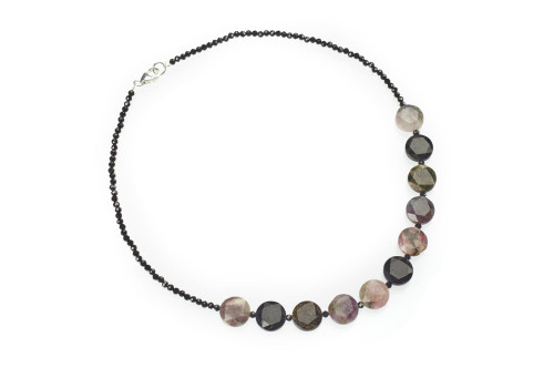 Намисто з натуральним турмаліном і шпінеллю
