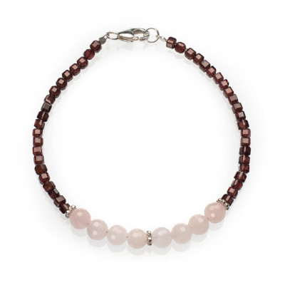 Браслет з натуральним гранатом