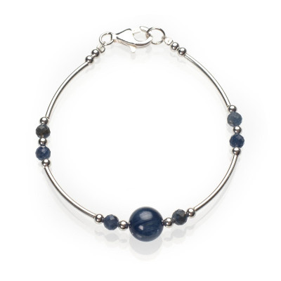 Браслет з натурального кіаніту