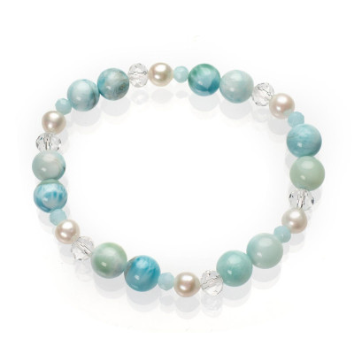 Браслет з натуральним ларимаром