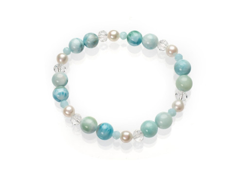 Браслет з натуральним ларимаром