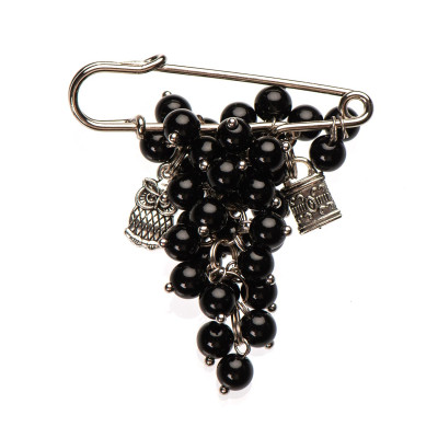 Брошка з агатом