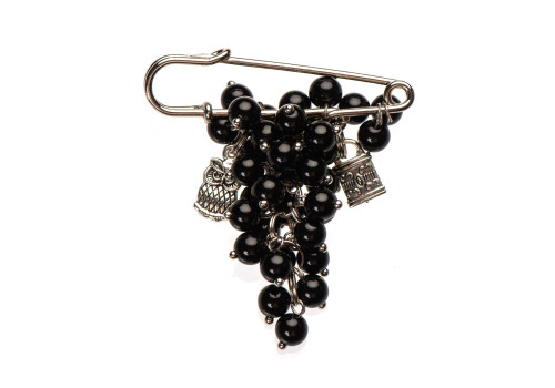 Брошка з агатом