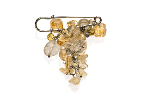 Брошка з цитрином