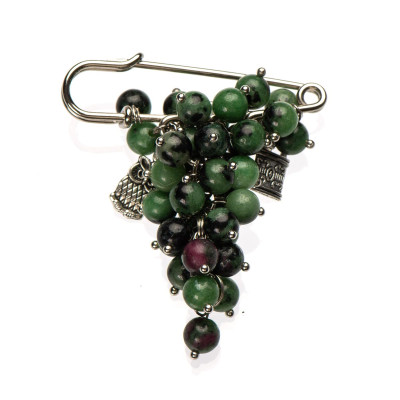 Брошка з цоізитом