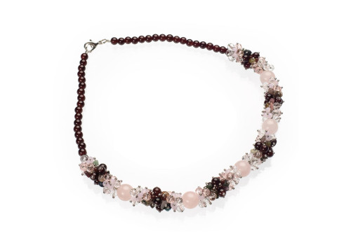 Намисто з рожевого кварцу