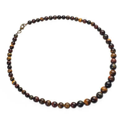 Бусы из соколиного глаза