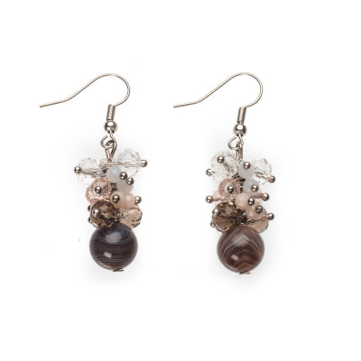 Сережки з агатом ботсвана