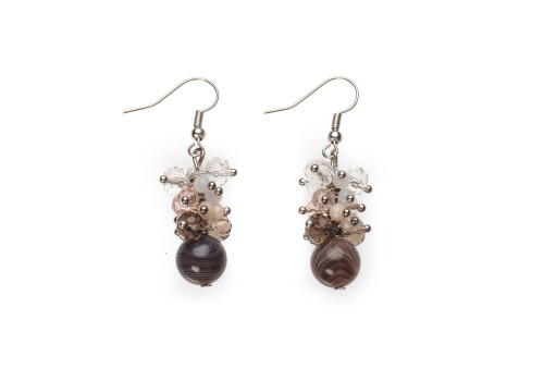 Сережки з агатом ботсвана