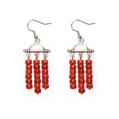 Сережки с натуральним коралом