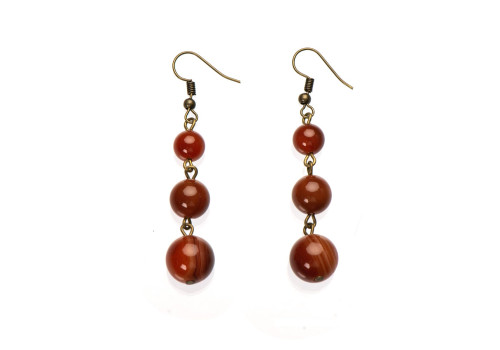 Сережки з сердоліком