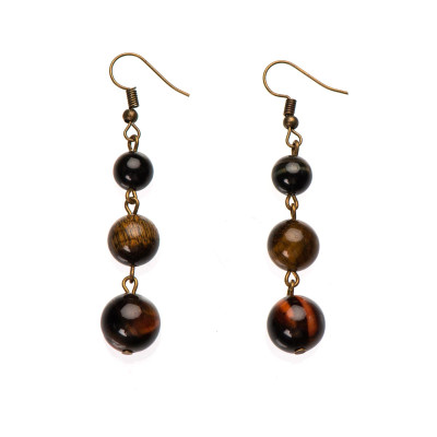 Сережки з соколиним оком