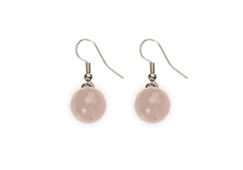 Сережки з рожевим кварцем