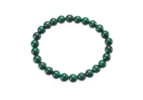 Браслет з натурального малахіту