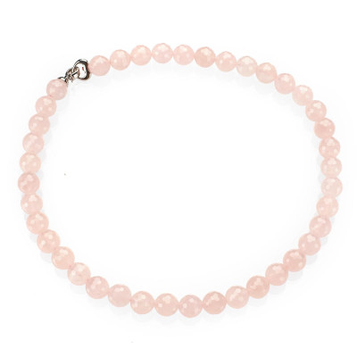 Бусы из розового кварца