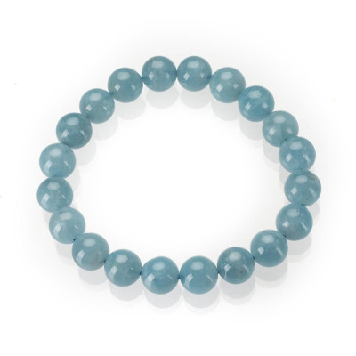 Браслет з натурального аквамарина