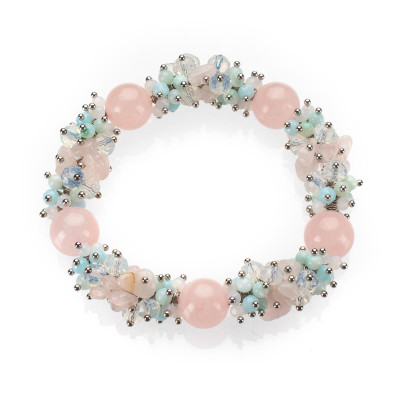 Браслет з рожевим кварцем