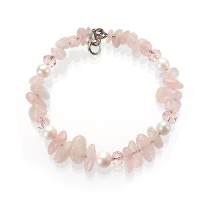 Браслет з рожевим кварцем