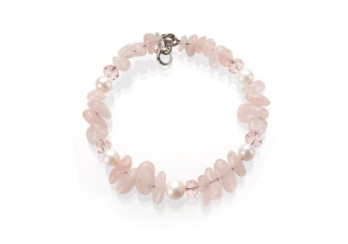Браслет з рожевим кварцем