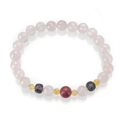 Браслет з рожевим кварцем