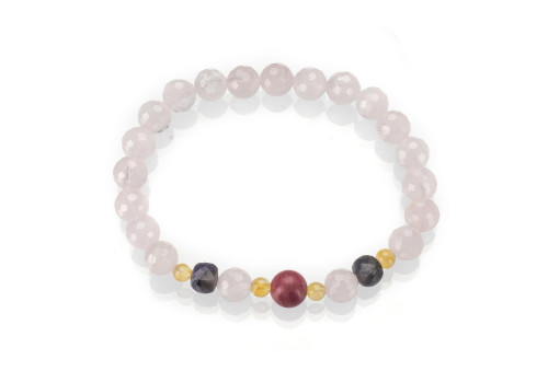 Браслет з рожевим кварцем