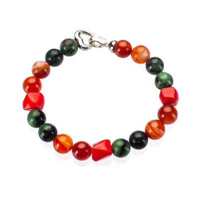 Браслет з натуральним коралом