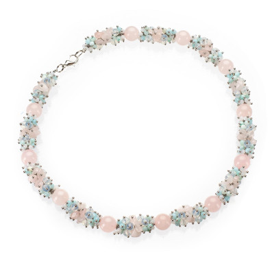 Намисто з рожевим кварцем