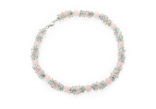 Намисто з рожевим кварцем