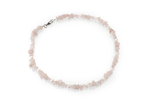 Намисто з рожевим кварцем