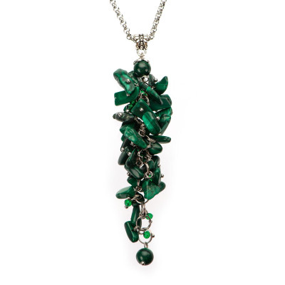 Підвіска з натуральним малахитом